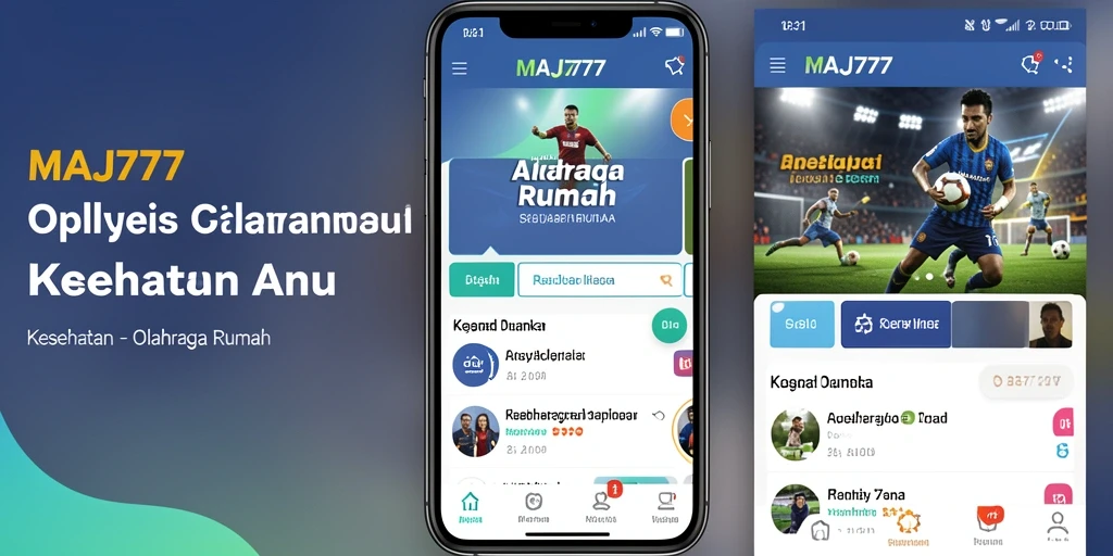 Tampilan antarmuka aplikasi MAJ777 yang intuitif dan menarik untuk olahraga rumah.