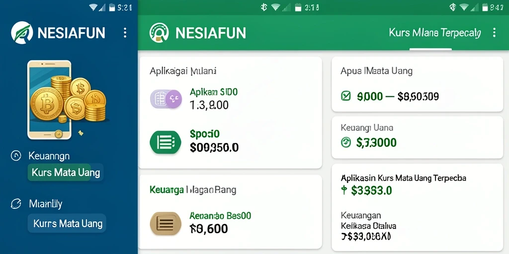 Antarmuka sederhana NESIAFUN untuk memantau nilai tukar mata uang.